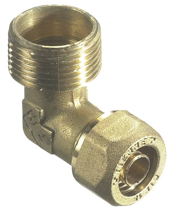 Kompressionsvinkel m/nippel 15 mm x 3/4"